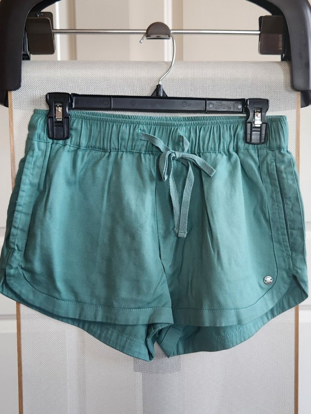Roxy Oceanside Green Elastic Waist Drawstring Shorts Size S